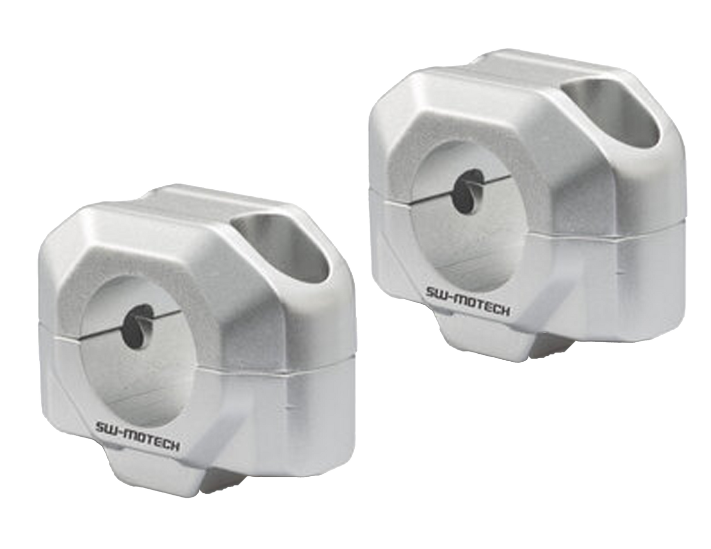 Elevador de manillar Ø 28 mm. H=20 mm. Plateado