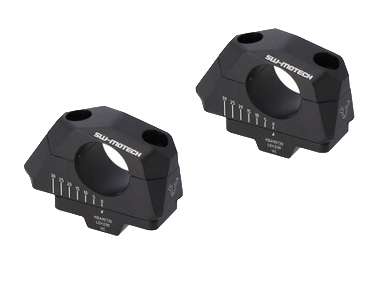 Acercador de manillar variable para Ø32. H=32mm. Colocación de 5/10/15/20/25/30 mm. Negro