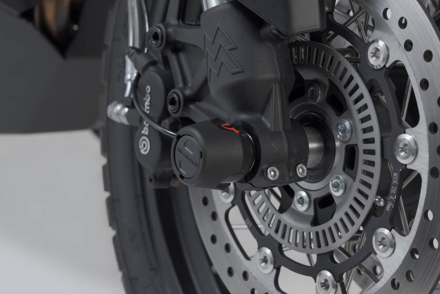 SW-MOTECH Kit de topes anticaidas para el eje delantero Negro. Moto Morini X-Cape 650 (21-).