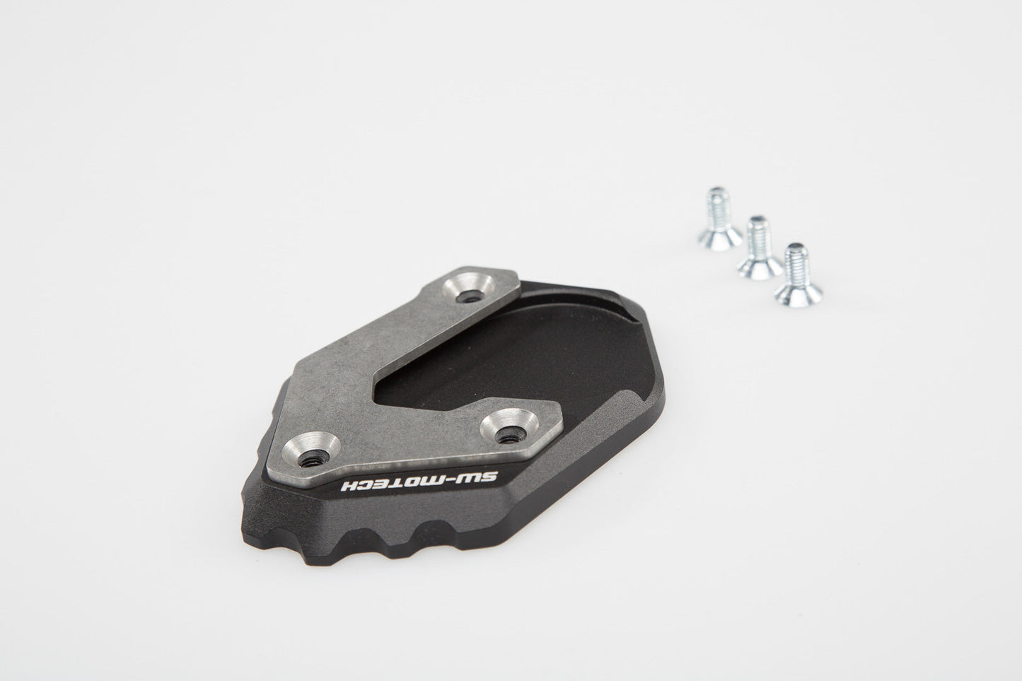 SW-MOTECH Extension para caballete lateral Negro/plateado. BMW R 1200/1250 GS Adv Rallye.