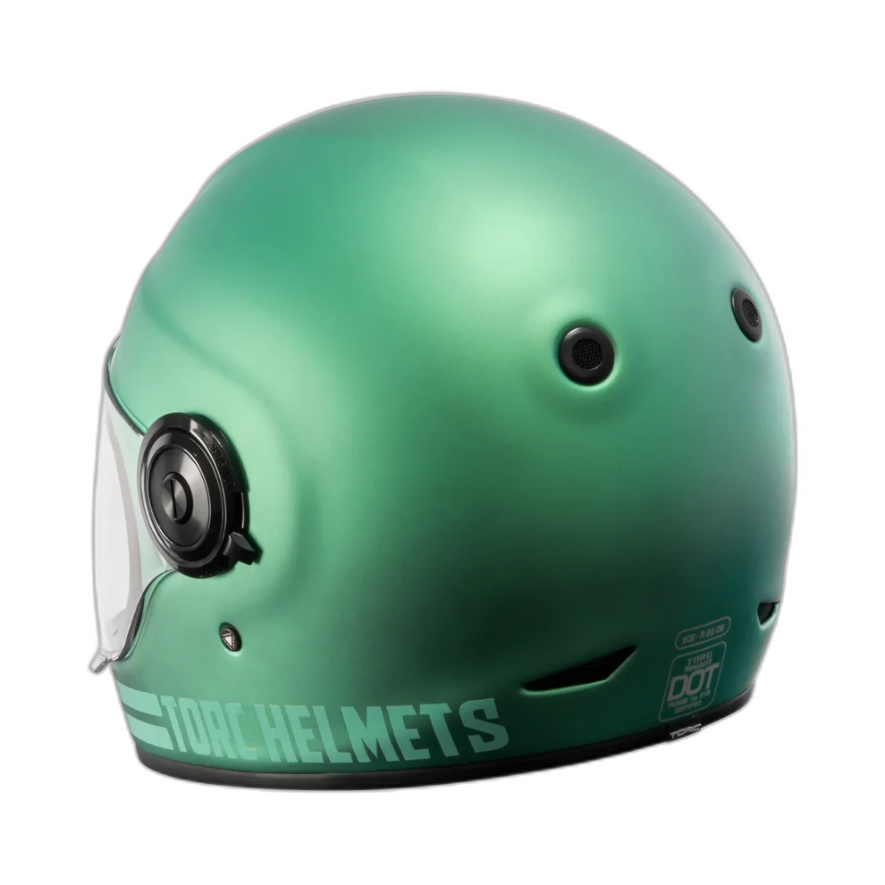 Casco Torc T1 Newport Cali Verde Azulado Iridicente