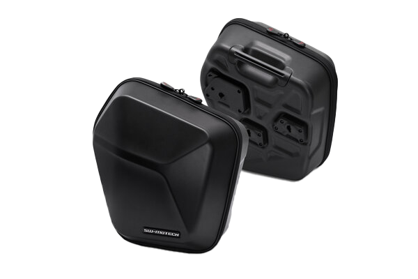 Set de maletas laterales URBAN ABS. 2x 16,5 l. Plástico ABS. Para soporte lateral SLC. Dimensiones: 38 x 23 x 36 cm / Peso total: ca. 4.6 kg