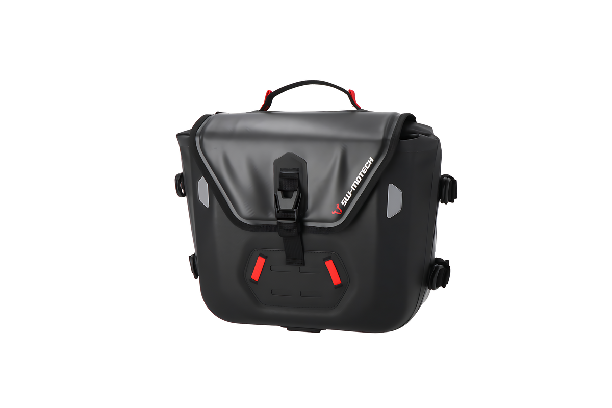 SysBag WP S con placa adaptadora a la izquierda. 12-16l. Impermeable. Para soportes laterales.