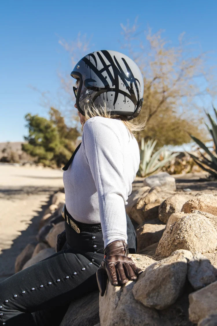 Casco Torc 3/4 Del Mar Wild One Gris