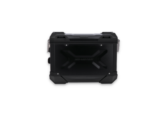 Maleta de aluminio TRAX ADV M. 37 l. Derecho. Negro.