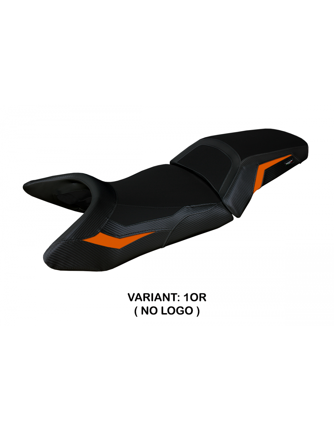 Funda de asiento compatible KTM 1290 Super Adventure S (21-24) Modelo Lumiar, Color Gris/Naranja (NO INCLUYE ASIENTO)