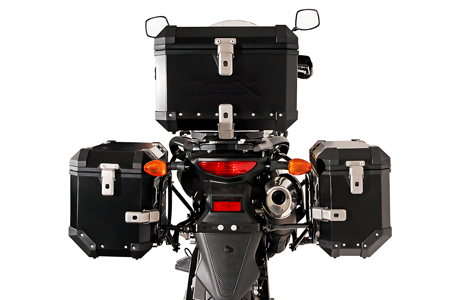 Soportes laterales EVO Negro. Suzuki DL 650 (11-16).