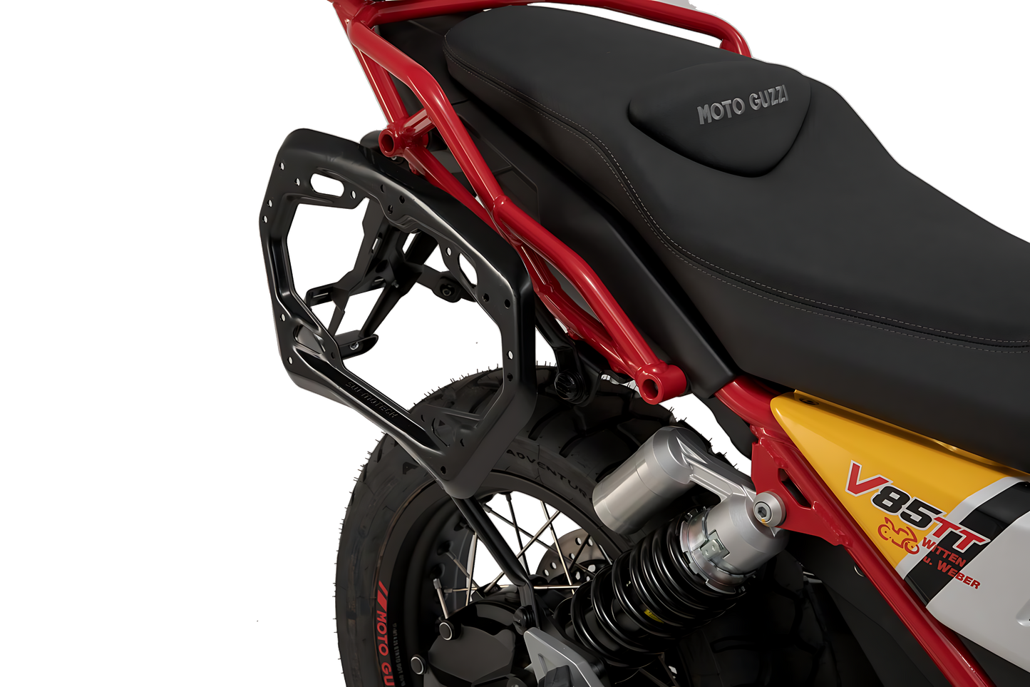 Soporte lateral PRO Negro. Moto Guzzi V85 TT (19-23).