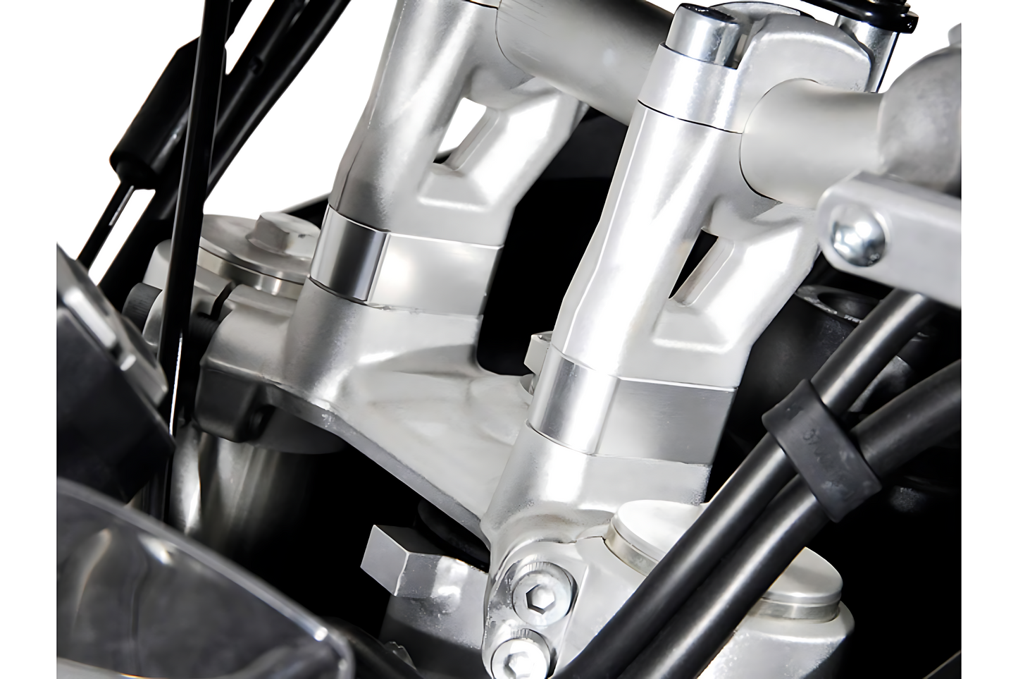 Elevador de manillar H=20 mm. Plateado. Triumph Tiger 800/ 900/ 1200.