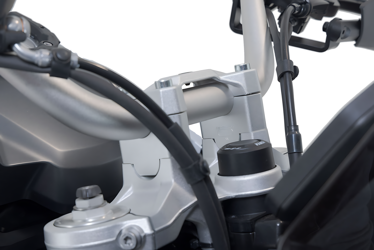 Elevador de manillar H=30 mm. Plateado. BMW F 750/800 GS (17-).