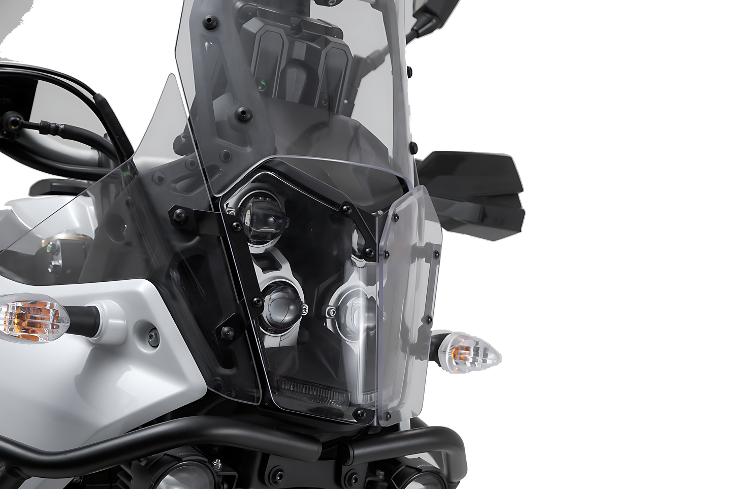 Protector de luces delanteras Soporte con panel de PVC. Yamaha Ténéré 700 (19-).