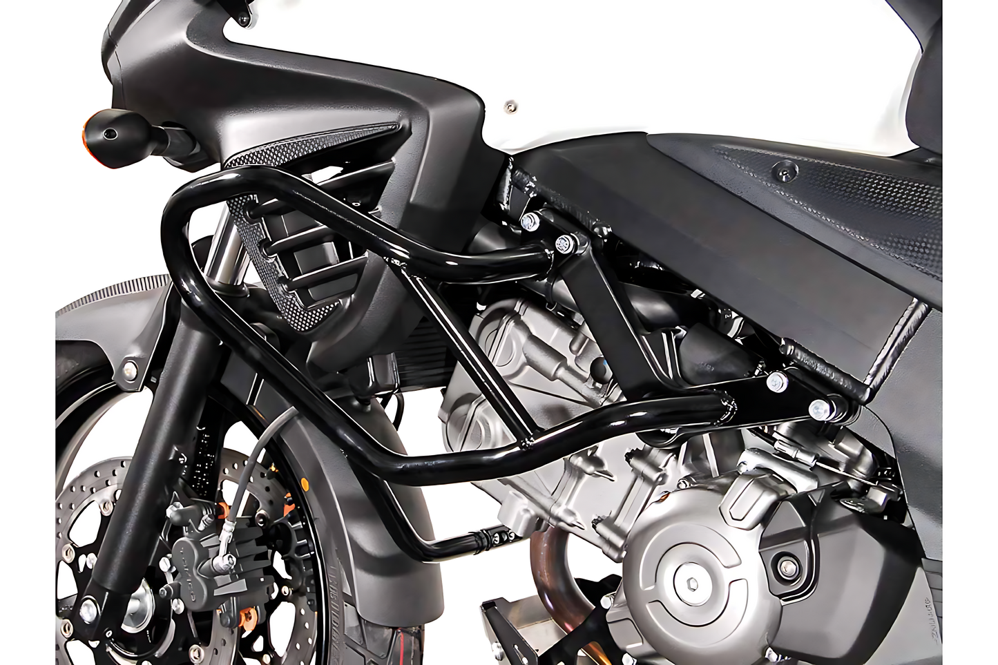 Protecciones laterales de motor Negro. Suzuki DL650 V-Strom (11-) / XT (14-).