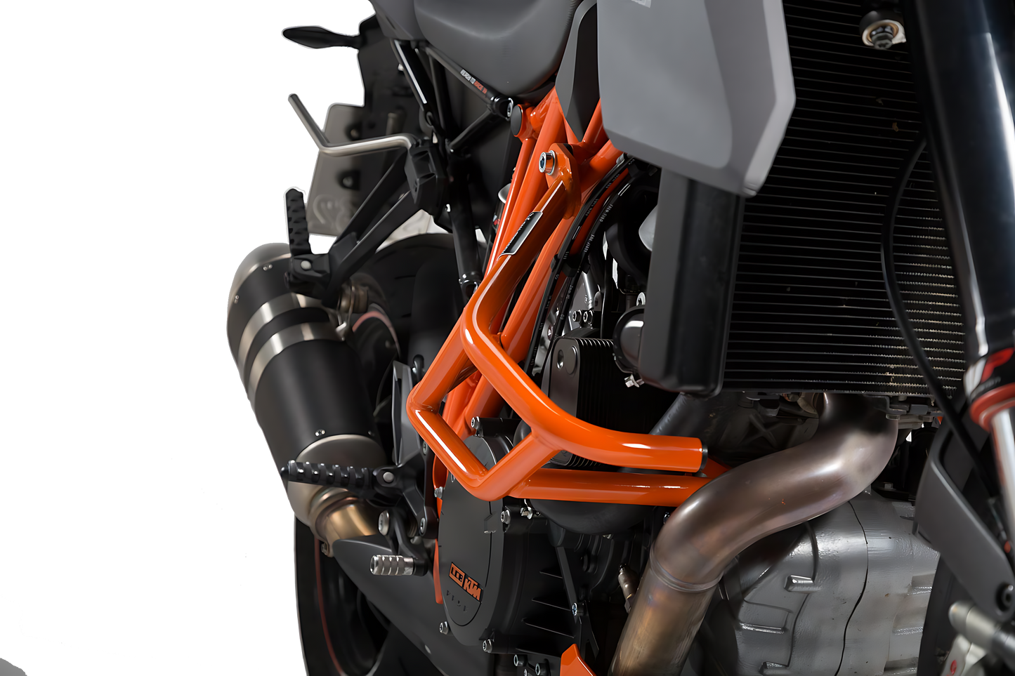 Protecciones laterales de motor Naranja. KTM 1290 Super Duke R / GT.