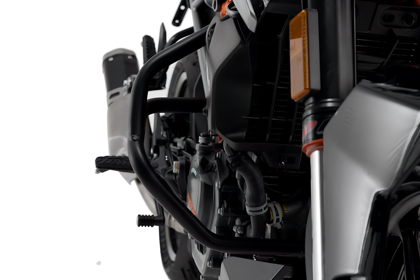 Protecciones laterales de motor Negro. KTM Duke 125 (21-23) / 200 (17-).