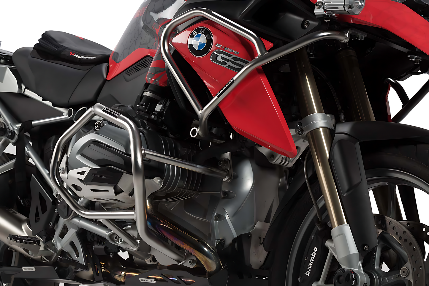 Protecciones laterales de motor Acero inoxidable. BMW R 1200 GS (12-18).