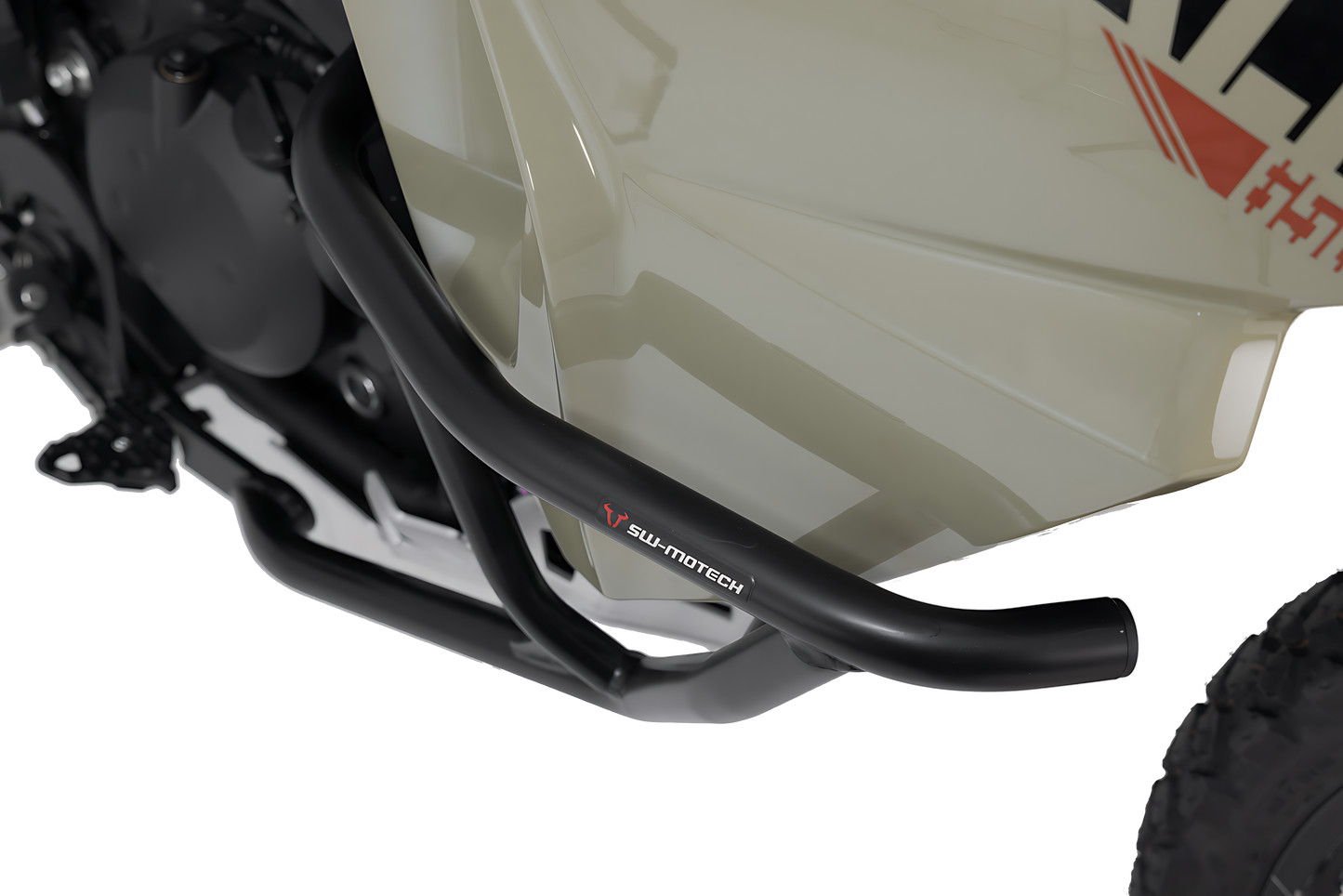 Protecciones laterales de motor Negro. Kawasaki KLR 650 (22-).
