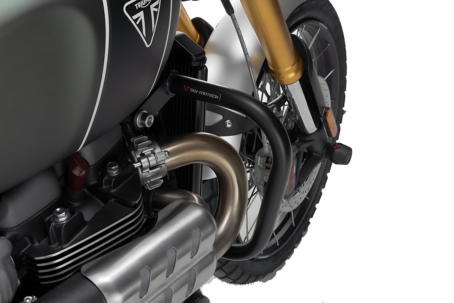 Protecciones laterales de motor Negro. Triumph Scrambler 1200 (21-).