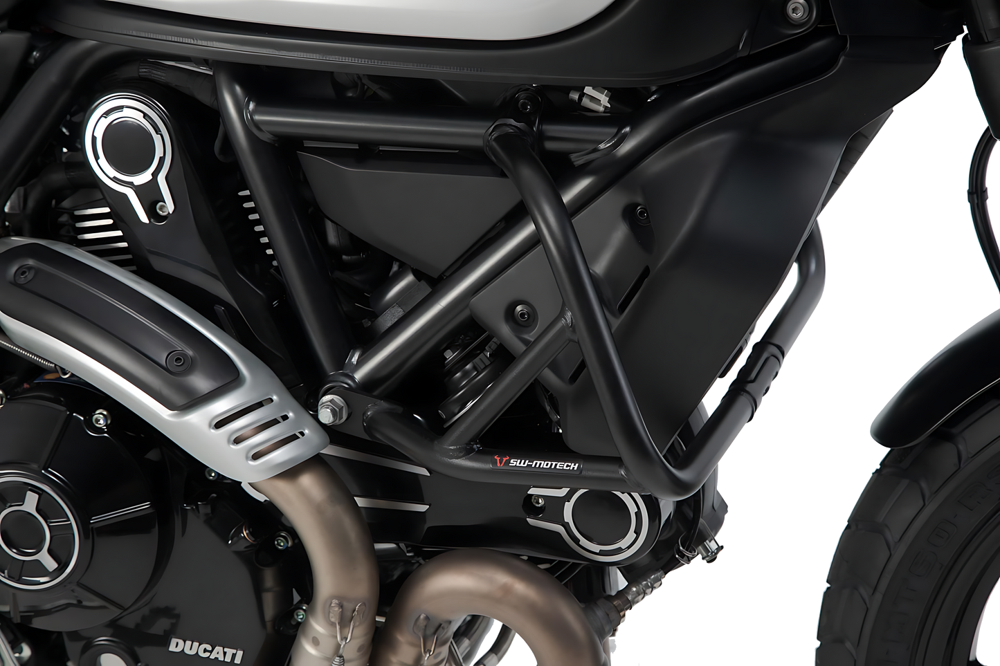 Protecciones laterales de motor Negro. Modelos Ducati Scrambler (14-).
