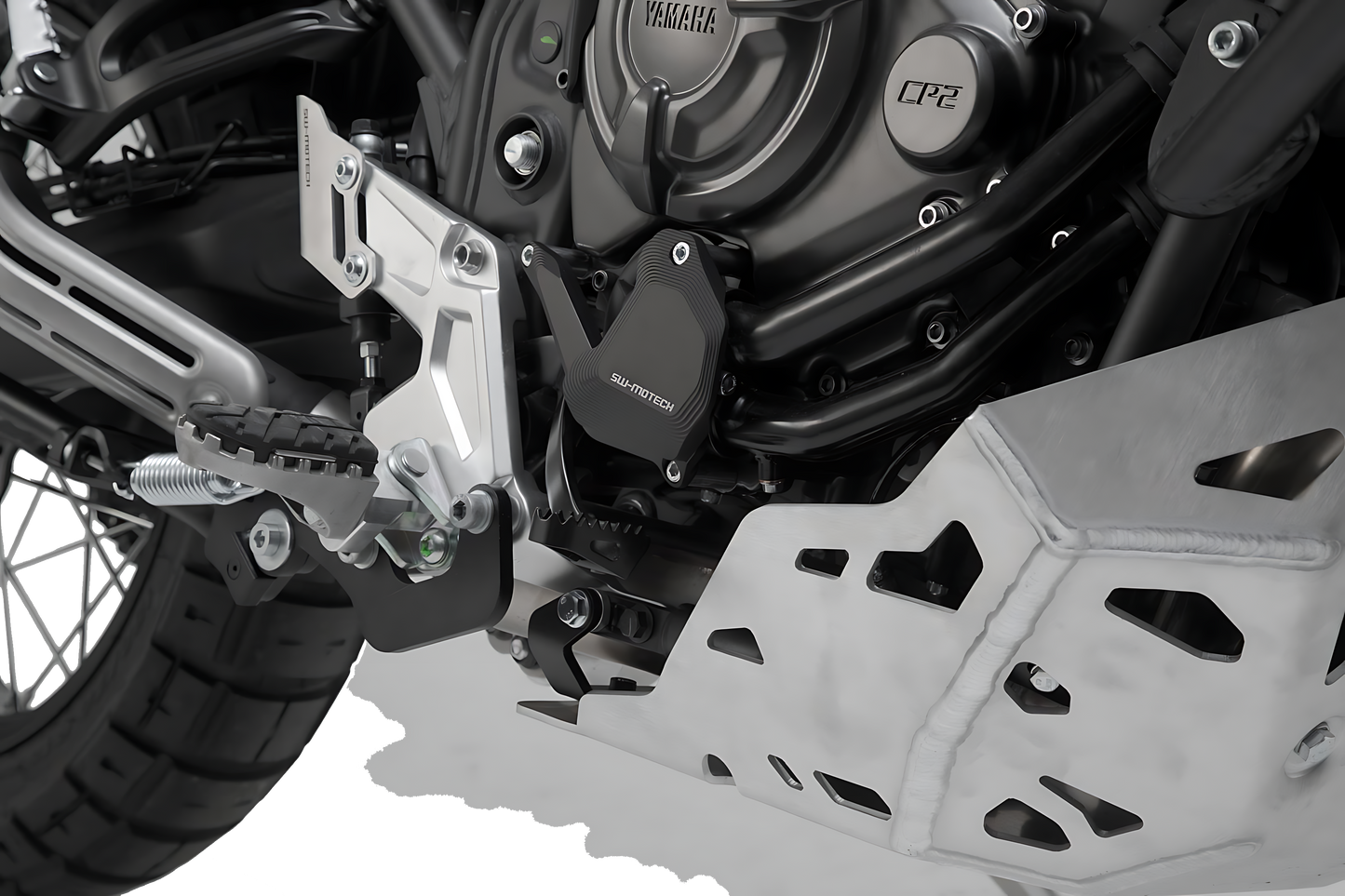Protección de la bomba de agua Plateado/negro. Modelos Yamaha Ténéré 700 (19-).