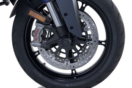 Kit de topes anticaidas para el eje delantero Negro. Modelos KTM, CFMoto 800MT.