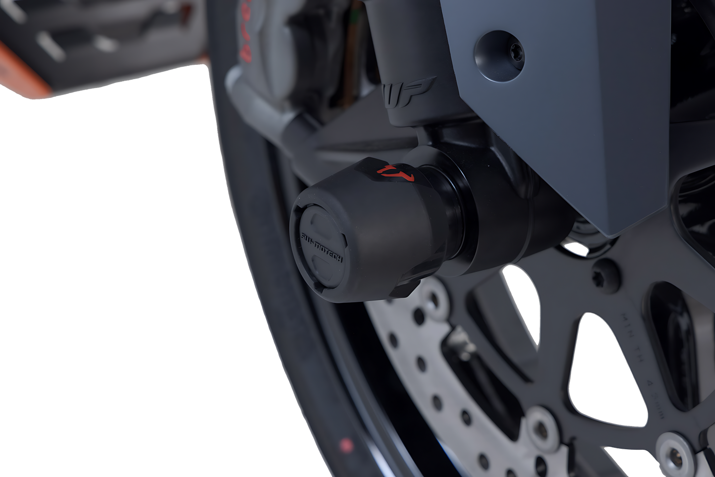 Kit de topes anticaidas para el eje delantero Negro. Modelos KTM, CFMoto 800MT.