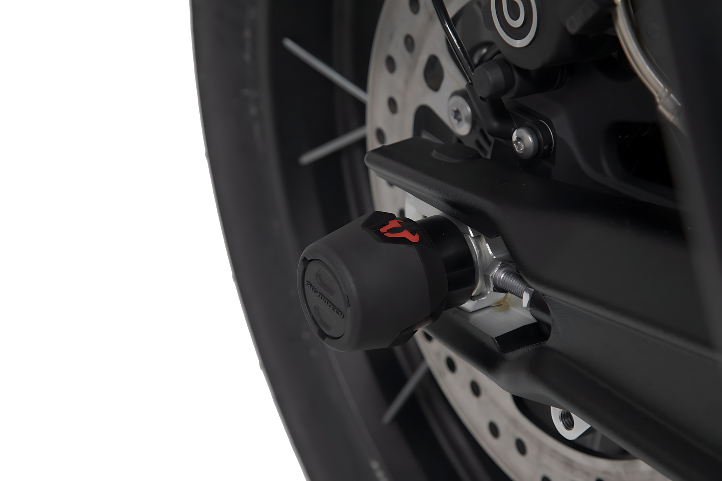 Kit de topes anticaidas para el eje trasero Negro. Triumph Tiger 800 (10-)/ 900 (19-).