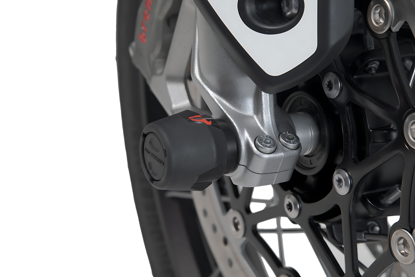 Kit de topes anticaidas para el eje delantero Negro. Modelos Triumph, Honda, Yamaha.