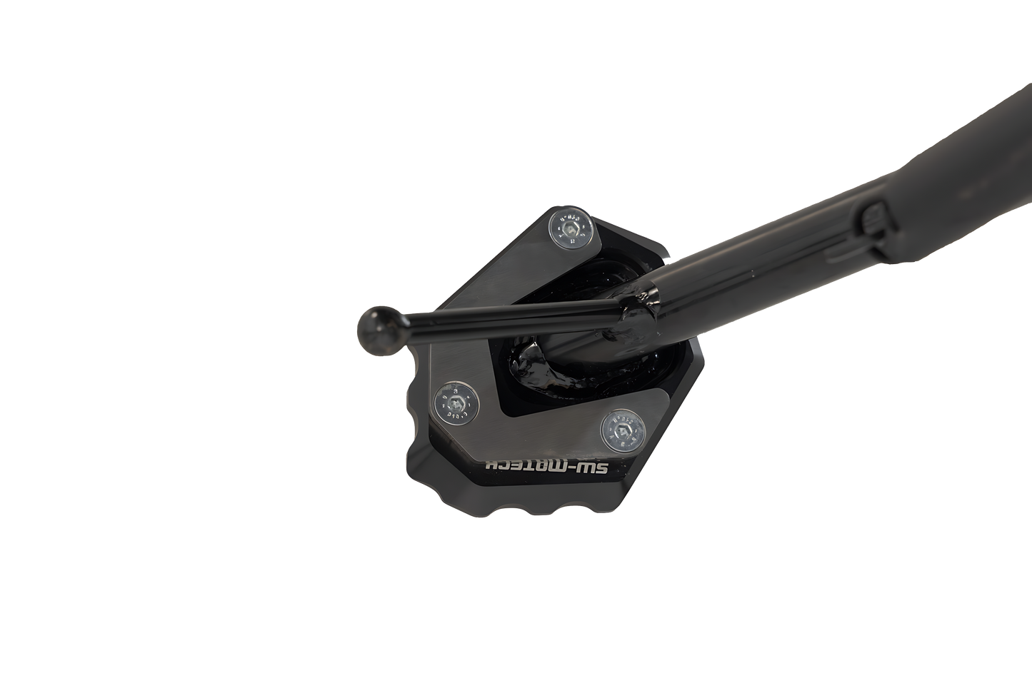 Extension para caballete lateral Negro/plateado. Modelos Honda.