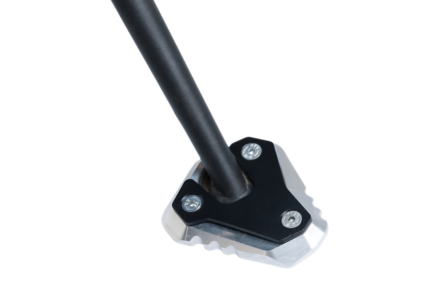 Extension para caballete lateral Negro/plateado. Modelos Kawasaki (11-).