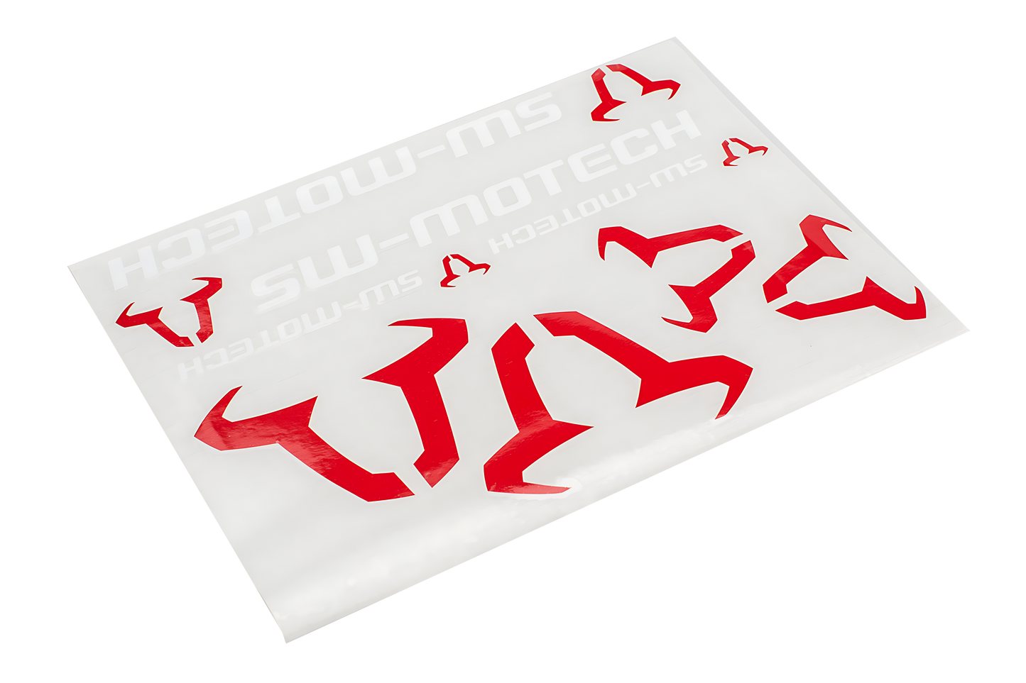 Juego de pegatinas de SW-MOTECH 310x260 mm. Toro: rojo, SW-MOTECH: blanco.
