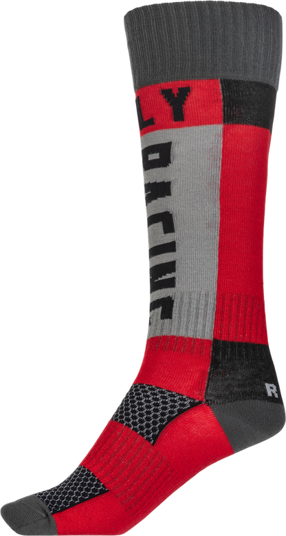 FLY RACING CALCETINES MX FINOS ROJO/GRIS