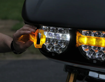 Faros LED para motocicleta D14 Destroyer - Ajuste universal redondo de 6.75"