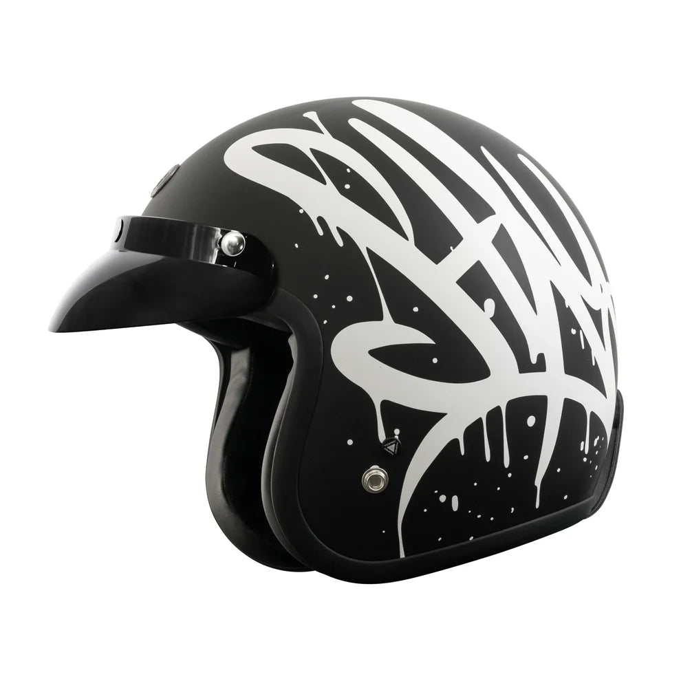 Casco Torc 3/4 Del Mar Wild One Negro