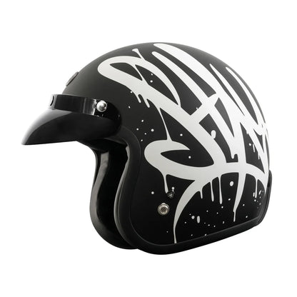 Casco Torc 3/4 Del Mar Wild One Negro