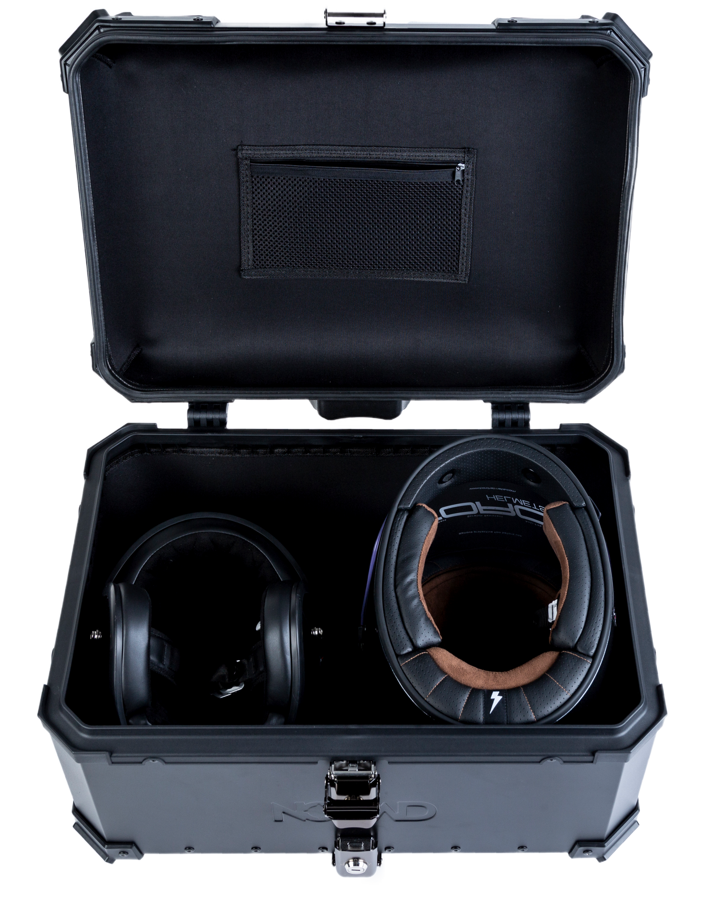 Top Case NOMAD. 65 litros. Capacidad 2 Cascos. (Incluye Respaldo y Base)