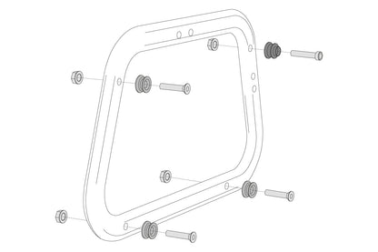 SW-MOTECH Kit adaptador para soporte lateral EVO Para maletas laterales AERO ABS. Para 2 maletas.