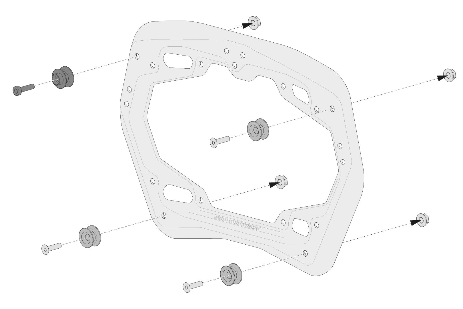 SW-MOTECH Kit adaptador para soporte lateral PRO Para maletas laterales AERO ABS. Para 2 maletas.