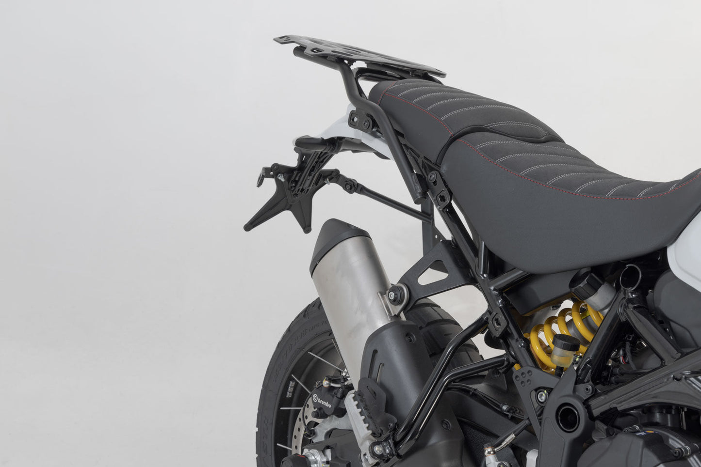 SW-MOTECH Soporte lateral PRO modelo de EE. UU. Negro. Ducati DesertX (22-) / Rally (23-).