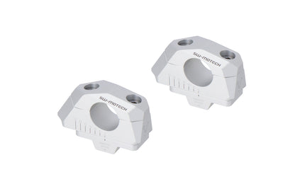 SW-MOTECH Acercador de manillar variable para Ø28 H=28mm. Colocación 5/10/15/20/25/30 mm. Plateado.
