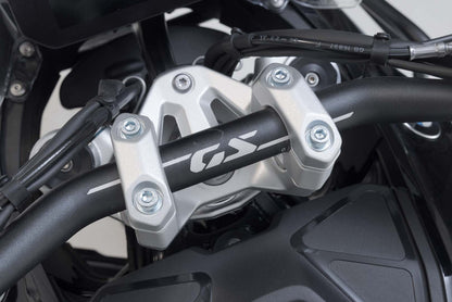 SW-MOTECH Elevador de manillar H=30 mm. Plateado. BMW R 1300 GS (23-)/Adv (24-).