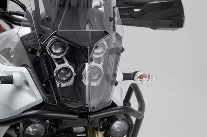 SW-MOTECH Protector de luces delanteras Soporte con panel de PVC. Yamaha Ténéré 700 (19-).