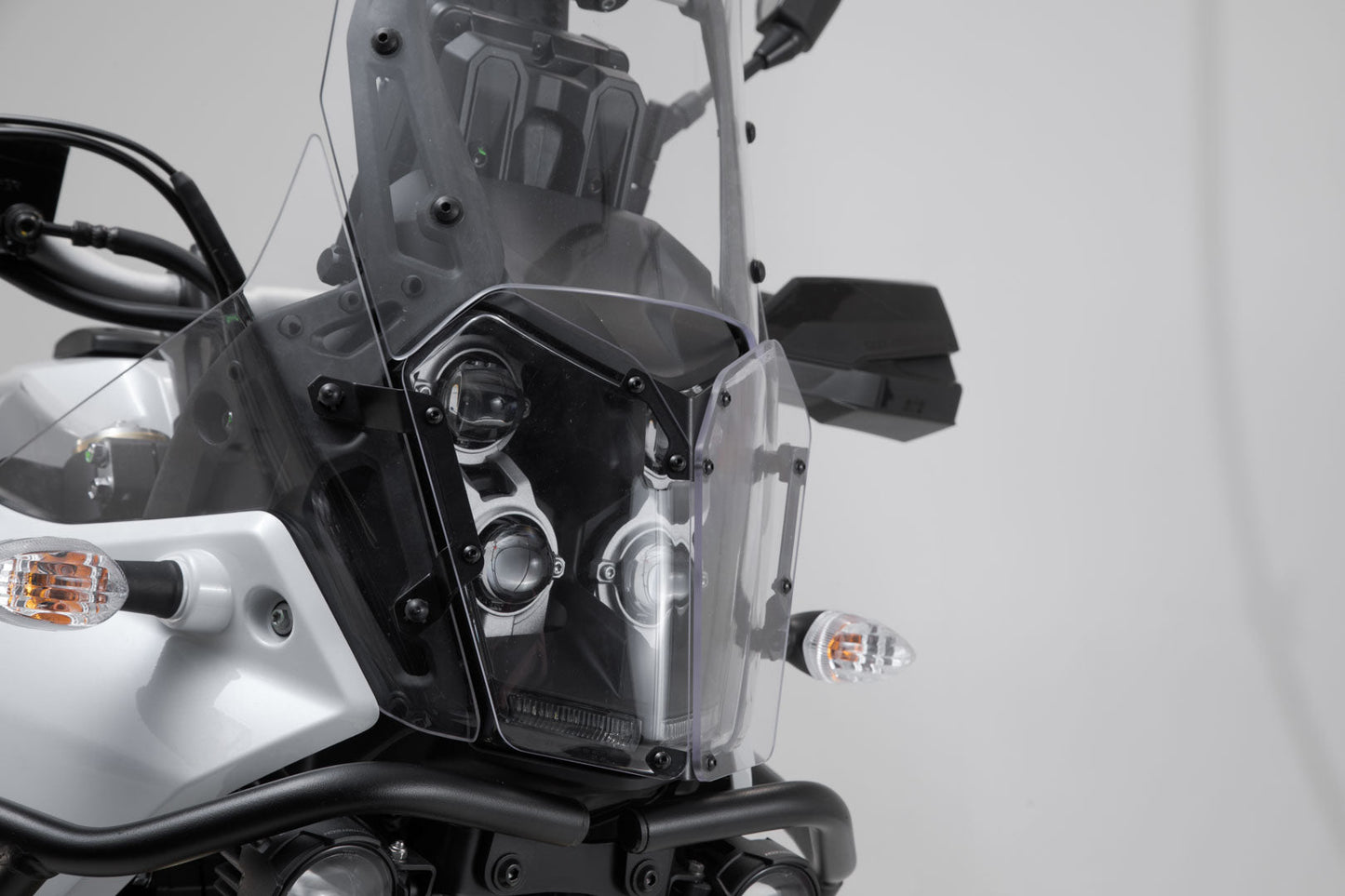 SW-MOTECH Protector de luces delanteras Soporte con panel de PVC. Yamaha Ténéré 700 (19-).