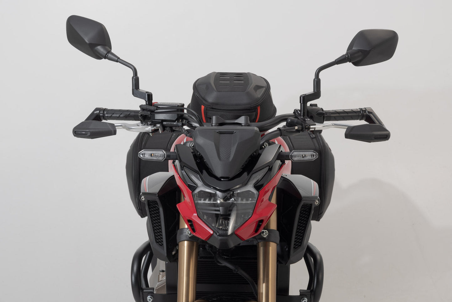 SW-MOTECH Protectores de maneta con deflector de aire Negro. Honda CB650R CB500F CB500 Hornet.