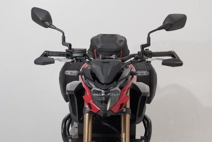 SW-MOTECH Protectores de maneta con deflector de aire Negro. Honda CB650R CB500F CB500 Hornet.
