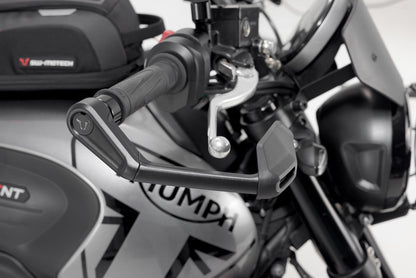 SW-MOTECH Protectores de maneta con deflector de aire Negro. Para modelos KTM / Triumph.