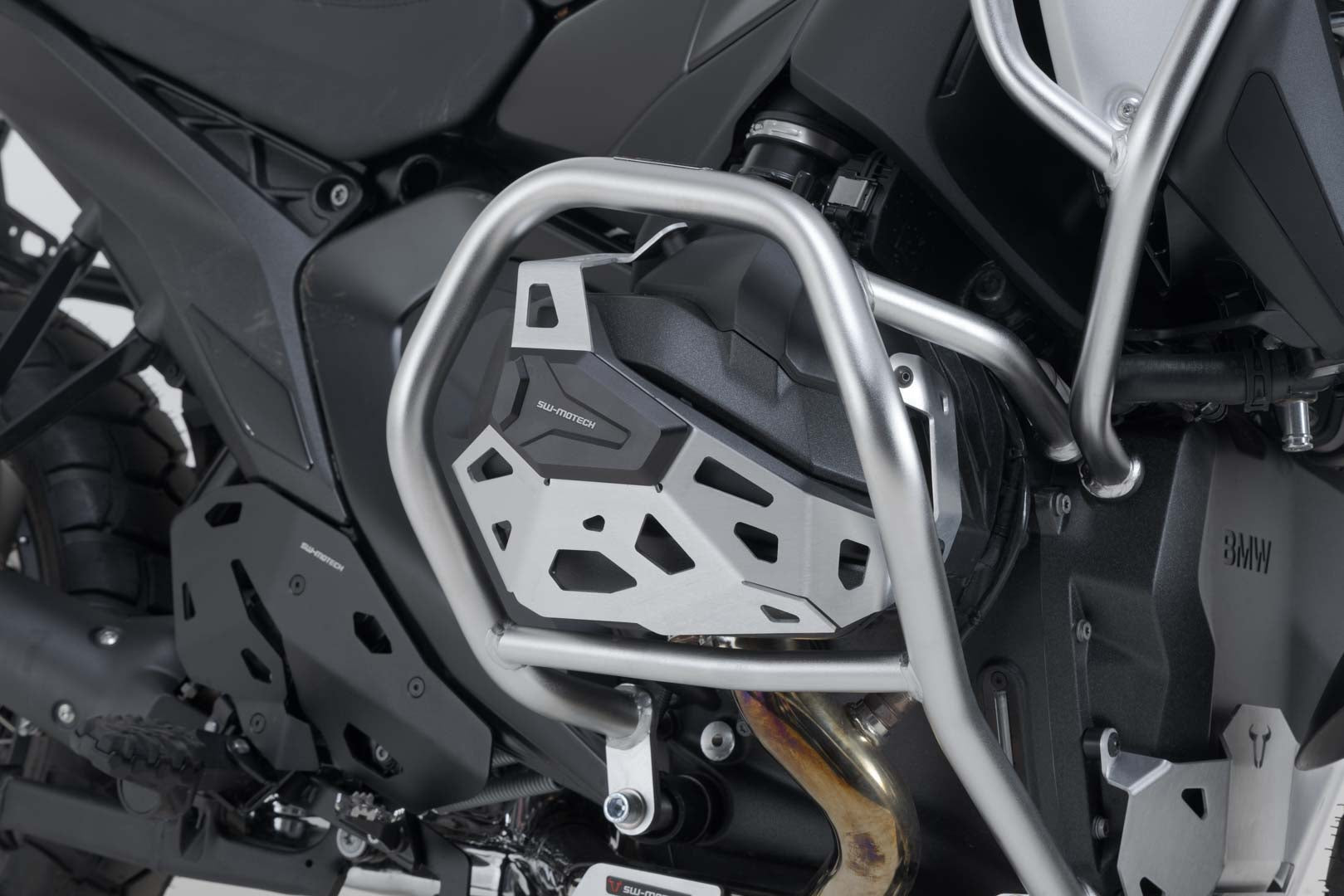 SW-MOTECH Protector de los cilindros Negro/plateado. BMW R 1300 GS R 1300 R/RS.