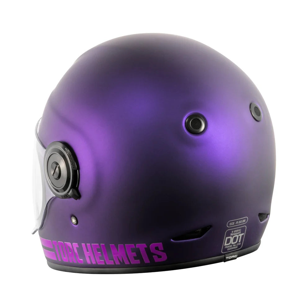 Casco Torc T1 Newport Cali Morado Iridicente