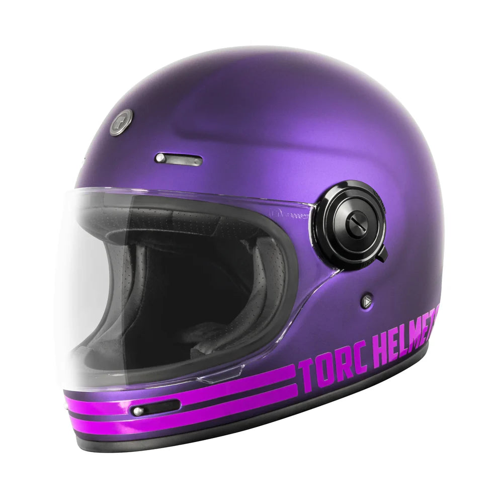 Casco Torc T1 Newport Cali Morado Iridicente