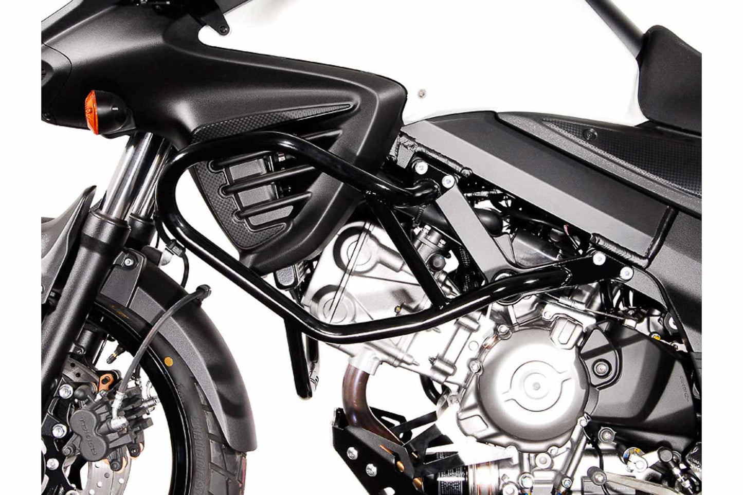 SW-MOTECH Protecciones laterales de motor Negro. Suzuki DL650 V-Strom (11-) / XT (14-).