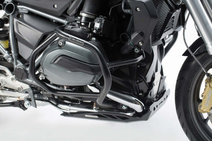 SW-MOTECH Protecciones laterales de motor Negro. BMW R1200R / R1200RS (14-18).